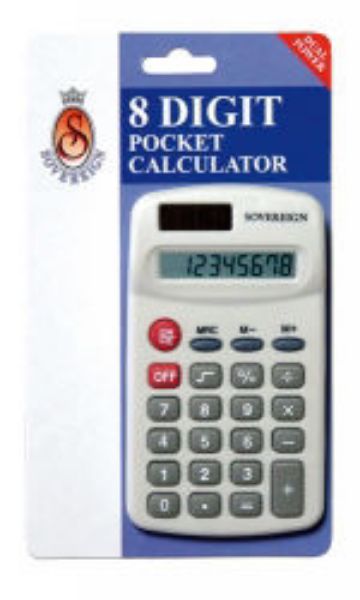 Picture of CALCULATOR SOVEREIGN SCA9008 8 DIGIT SCH