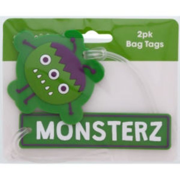 Picture of BAG TAGS SKWEEK RUBBER GREEN PK2