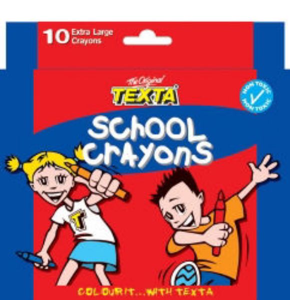 Picture of CRAYONS TEXTA SCHOOL EX-LARGE 10'S TX106