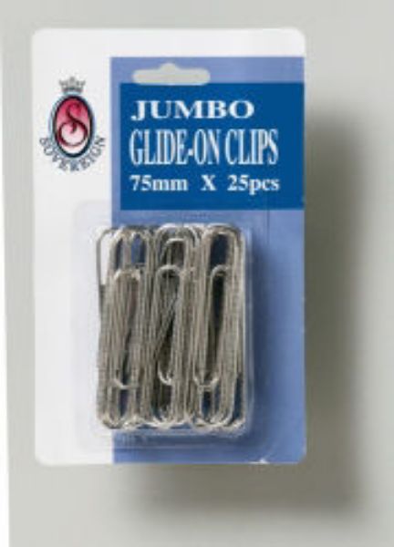 Picture of PAPER CLIPS SOVEREIGN 75MM JUMBO PK25