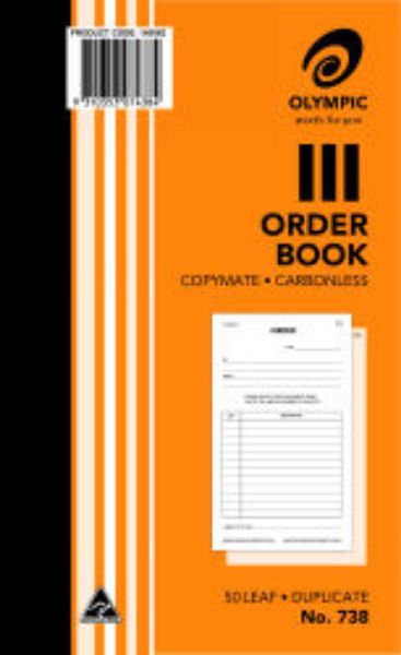 Picture of ORDER BOOK #738 OLYMPIC C/LESS DUP 8X5