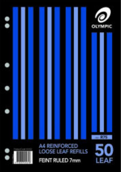 Picture of LOOSE LEAF REINFORCED REFILLS OLYMPIC A4