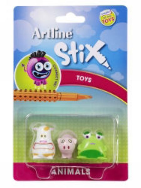 Picture of TOY CHARACTERS ARTLINE STIX PACK 3 ANIMA