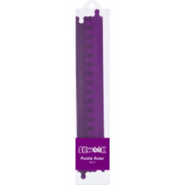 Picture of RULER SKWEEK PUZZLE 38CM PURPLE