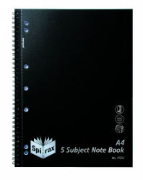 Picture of NOTE BOOK SPIRAX P596 PP 5 SUBJECT S/O 2