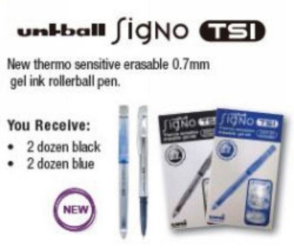 Picture of PEN UNI SIGNO TSI RB ERASABLE 0.7MM BX48