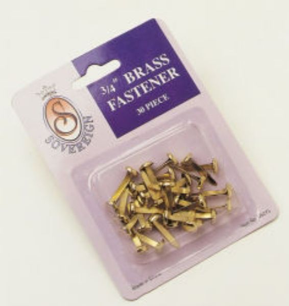 Picture of PAPER FASTENER STAT BRASS 3/4 INCH PK30