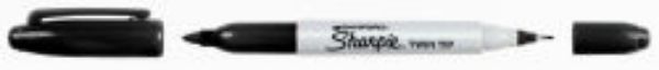 Picture of MARKER SHARPIE TWIN TIP BLACK