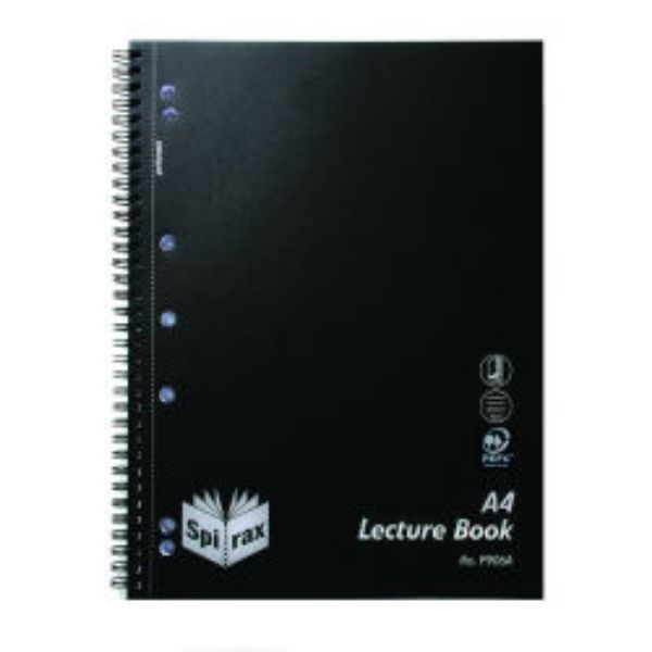 Picture of LECTURE BOOK SPIRAX A4 P906A PP S/O BLAC