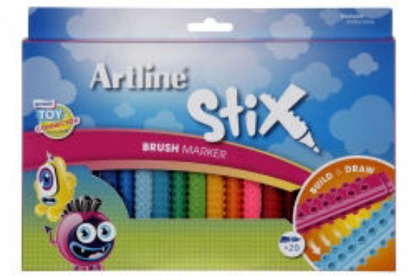 Picture of MARKERS BRUSH ARTLINE STIX PACK 20 ASSOR