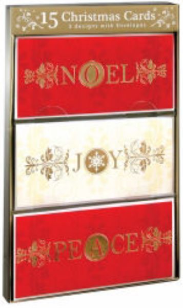 Picture of XMAS CARD FOIL TRIPLE PACK SLIM LANDSCAP