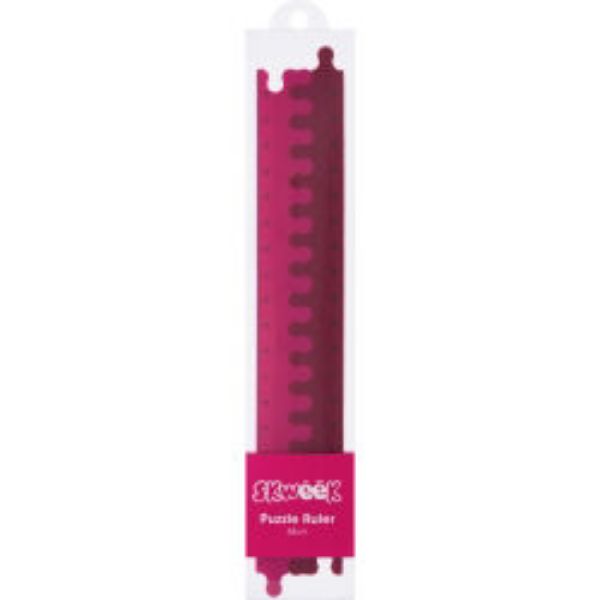 Picture of RULER SKWEEK PUZZLE 38CM PINK